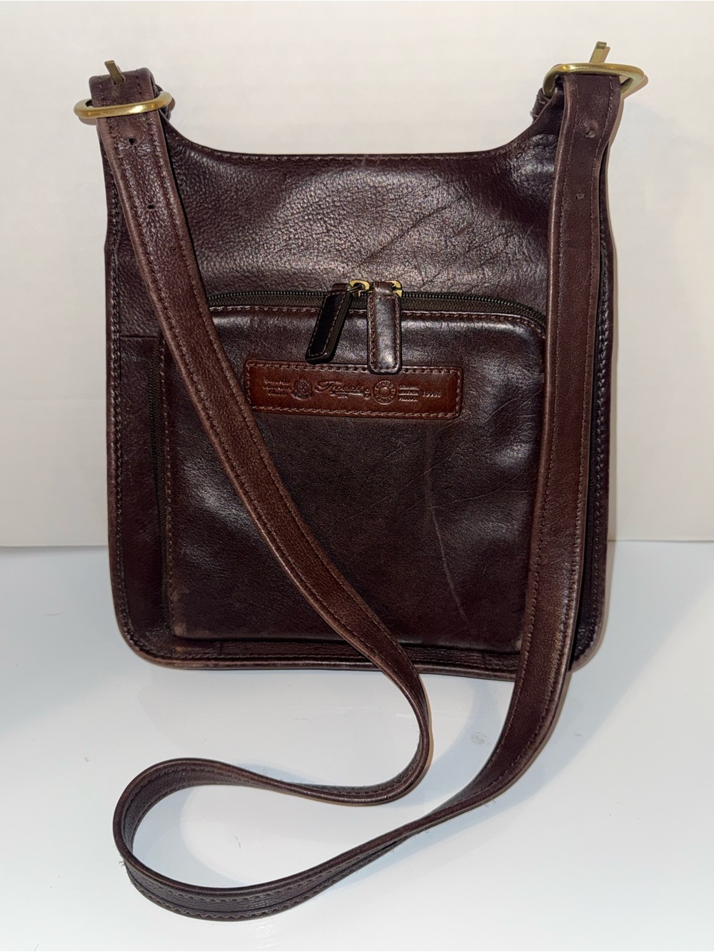 VINTAGE FOSSIL 90s Brown Leather Crossbody Bag